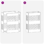 vidaXL Stojan na dáždniky Olivová Kov Stredný Stojan na dáždniky – Obrázok 7