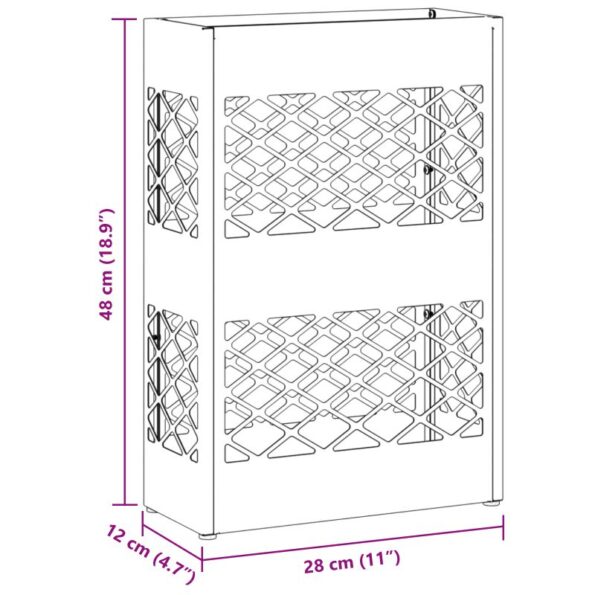vidaXL Stojan na dáždniky Olivová Kov Stredný Stojan na dáždniky – Obrázok 8