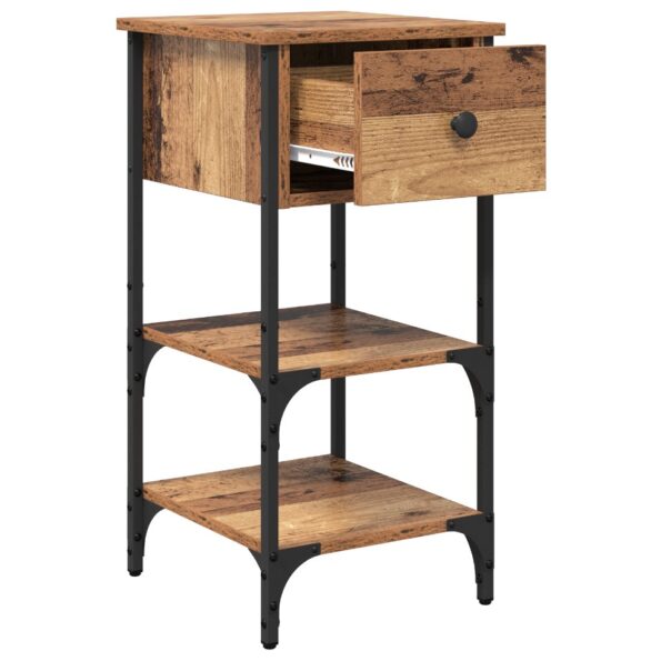 vidaXL Nočný stolík Staré drevo 34x36x70 cm – Obrázok 5