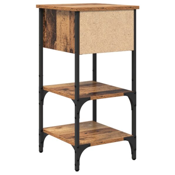 vidaXL Nočný stolík Staré drevo 34x36x70 cm – Obrázok 8