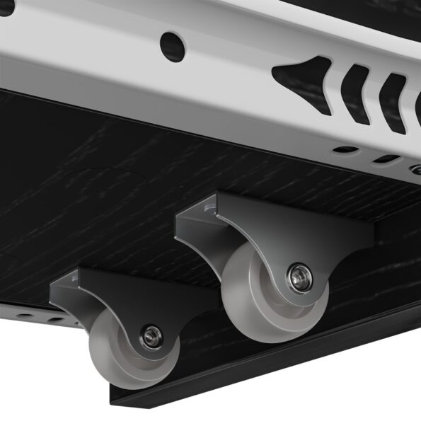 vidaXL Úzka kúpeľňová skriňa na kolieskach z čierneho dubového laminátu – Obrázok 11