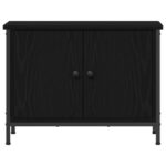 vidaXL TV stojan z čierneho duba Čierny dub Inžinierske drevo – Obrázok 6