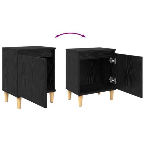 vidaXL čierny nočný stolík Čierny dub Konštruované drevo 40 x 30 x 50 cm – Obrázok 11