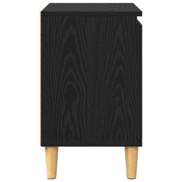 vidaXL čierny nočný stolík Čierny dub Konštruované drevo 40 x 30 x 50 cm – Obrázok 7