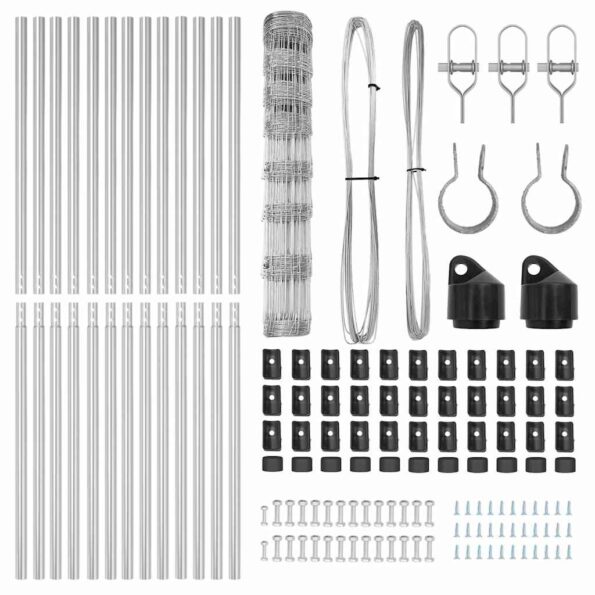 vidaXL poľná ohrada 1x25 m pozinkovaná oceľ – Obrázok 6