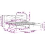 vidaXL Rám postele s čelnou doskou Čierna 200 x 200 cm látka – Obrázok 11