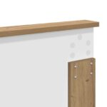 vidaXL Rám postele s čelnou doskou Remeselnícky dub 150 x 200 cm – Obrázok 11