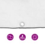 vidaXL Plachta s očkami Priehľadná 2 x 2 m Polyetylén – Obrázok 8