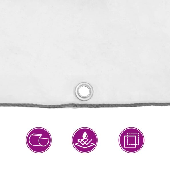 vidaXL Plachta s očkami Priehľadná 2 x 2 m Polyetylén – Obrázok 8