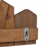vidaXL Vešiak Hnedá 48 x 8 x 15 cm Masívne mahagónové drevo – Obrázok 9