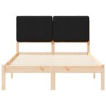 vidaXL Rám postele s čalúneným čelom Čierna 120 x 200 cm – Obrázok 5