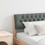 vidaXL Čalúnené čelo postele Tmavo šedá 200 cm