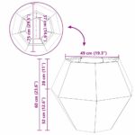 vidaXL Hrantík Antracit 75 x 75 x 60 cm Oceľ – Obrázok 10