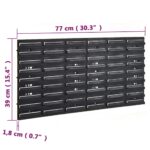 vidaXL 26-dielna sada dielenských políc červená a čierna 77x39 cm polypropylén – Obrázok 10