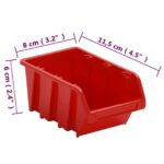 vidaXL 26-dielna sada dielenských políc červená a čierna 77x39 cm polypropylén – Obrázok 11