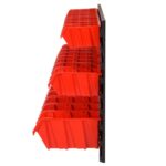 vidaXL 26-dielna sada dielenských políc červená a čierna 77x39 cm polypropylén – Obrázok 3