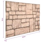 vidaXL Nástenné panely 10 pcs Béžová 100 x 50 cm EPS pena – Obrázok 6