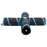 vidaXL Mačací tunel 4-cestný čierno-modrý 132 cm polyester – Obrázok 3