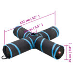 vidaXL Mačací tunel 4-cestný čierno-modrý 132 cm polyester – Obrázok 6