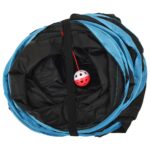 vidaXL Mačací tunel 4-cestný čierno-modrý 25 cm polyester – Obrázok 4