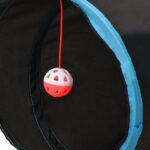 vidaXL Mačací tunel 5-cestný čierno-modrý 25 cm polyester – Obrázok 5