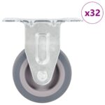 vidaXL 32 ks pevných koliesok 50 mm