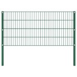 vidaXL Plotový panel so stĺpikmi, železný 1730x80 cm, zelený – Obrázok 2