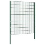 vidaXL Plotový panel so stĺpikmi, železný 349x200 cm, zelený – Obrázok 3