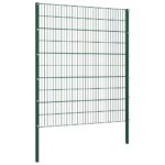 vidaXL Plotový panel so stĺpikmi, železný 522x200 cm, zelený – Obrázok 3