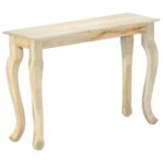 vidaXL Konzolový stolík 110x35x77 cm masívne mangové drevo – Obrázok 10