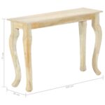 vidaXL Konzolový stolík 110x35x77 cm masívne mangové drevo – Obrázok 6
