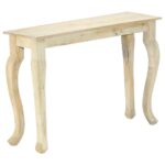 vidaXL Konzolový stolík 110x35x77 cm masívne mangové drevo – Obrázok 7