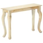 vidaXL Konzolový stolík 110x35x77 cm masívne mangové drevo – Obrázok 8
