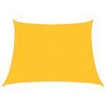 vidaXL Slnečná plachta 160 g/m² lichobežníková žltá 4/5x3 m HDPE – Obrázok 2