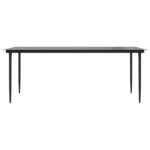 vidaXL Záhradný jedálenský stôl čierny 200x100x74 cm oceľ a tvrdené sklo – Obrázok 3