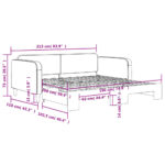 vidaXL Denná posteľ s rozkladacou posteľou bledosivá 100x190 cm látka – Obrázok 11