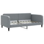 vidaXL Denná posteľ s rozkladacou posteľou bledosivá 100x190 cm látka – Obrázok 6