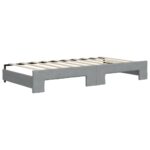 vidaXL Denná posteľ s rozkladacou posteľou bledosivá 100x190 cm látka – Obrázok 8