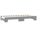 vidaXL Denná posteľ s rozkladacou posteľou bledosivá 100x190 cm látka – Obrázok 8