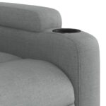 vidaXL Masážne kreslo, svetlosivé, látkové – Obrázok 9