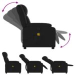 vidaXL Masážne kreslo s polohovacím mechanizmom, čierne, umelá koža – Obrázok 5