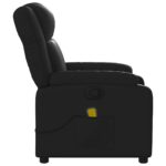 vidaXL Masážne kreslo s polohovacím mechanizmom, čierne, umelá koža – Obrázok 8
