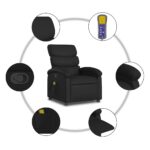 vidaXL Masážne kreslo s polohovacím mechanizmom, čierne, umelá koža – Obrázok 8