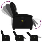 vidaXL Masážne kreslo s polohovacím mechanizmom, čierne, umelá koža – Obrázok 5