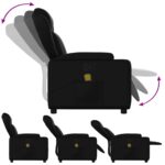 vidaXL Masážne kreslo s polohovacím mechanizmom, čierne, umelá koža – Obrázok 5