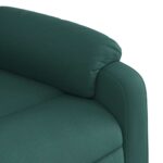 vidaXL Masážne kreslo s polohovacím mechanizmom, tmavozelené, látkové – Obrázok 9