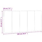 vidaXL Vankúš na čelo postele „Hanko“ tmavosivý 100 cm zamatový – Obrázok 10