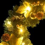 vidaXL Vianočný veniec s LED svetlami zelený 60 cm PVC – Obrázok 6