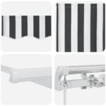 vidaXL Manuálne zaťahovacia markíza antracitovo-biela 600x300 cm – Obrázok 9
