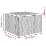 vidaXL 13-dielna záhr. jedálenská súprava s vankúšmi čierna polyratan – Obrázok 13
